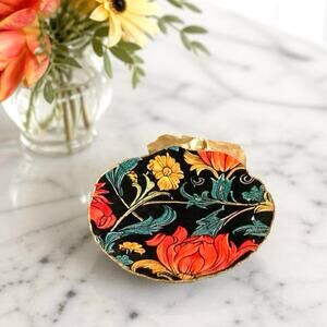 William Morris Shell Trinket Dish | Floral Jewelry Dish | Gift for Her